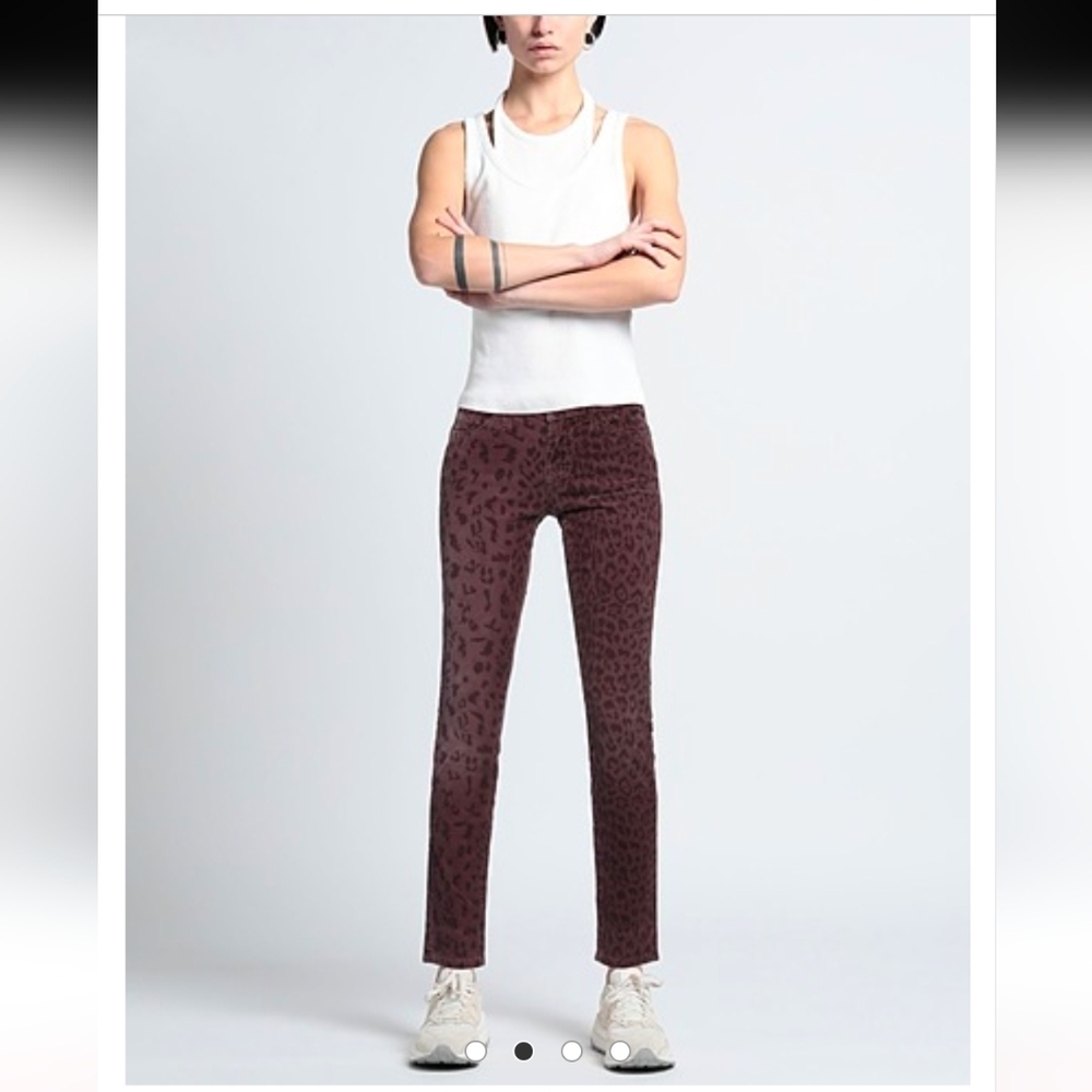 Current Elliott Cheetah Skinny Jeans